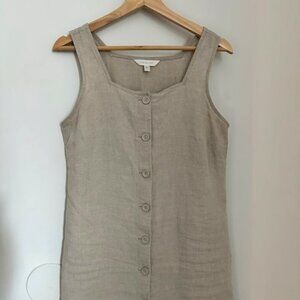 GARNET HILL Linen Tank Dress